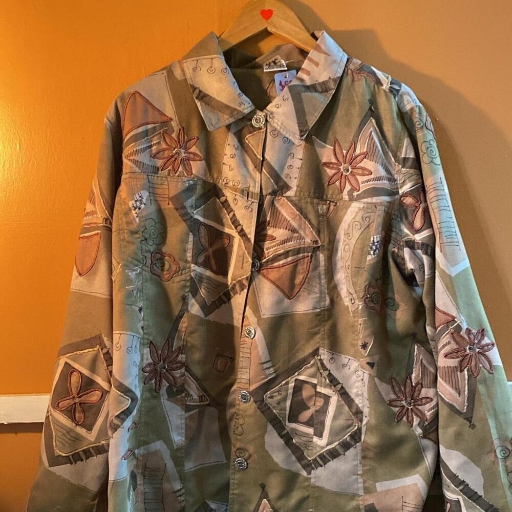 Unique Vintage Button Up Jacket - image 1